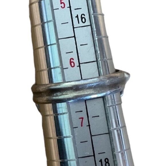 Ring Green Turquoise Silver Size 6.5 Native American Artisan Vintage Handmade - Picture 7 of 12